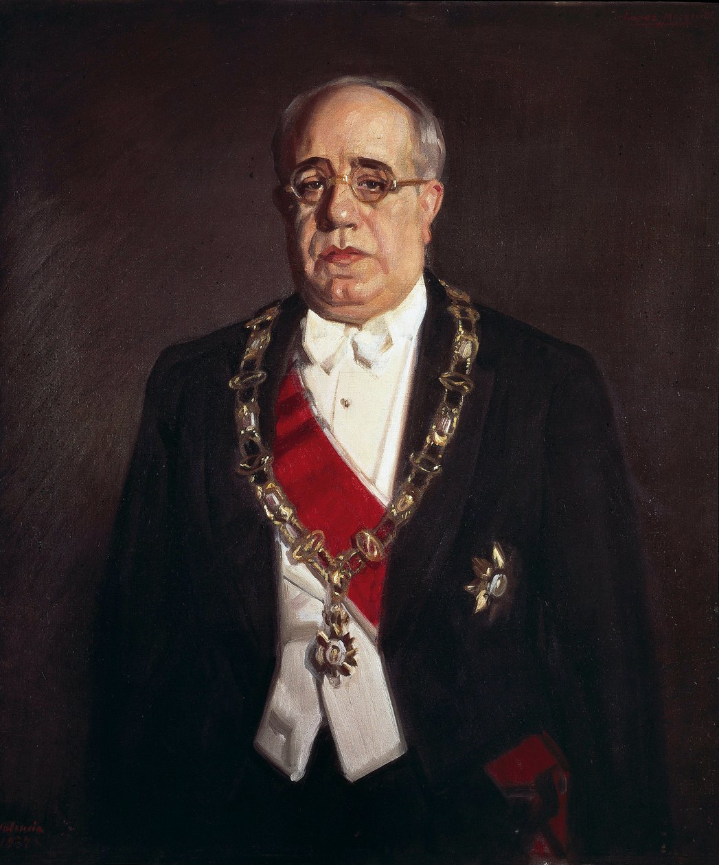 Portret Manuela Azany (1880-1940), hiszpańskiego polityka autorstwa Jose Maria Lopez Mezquita