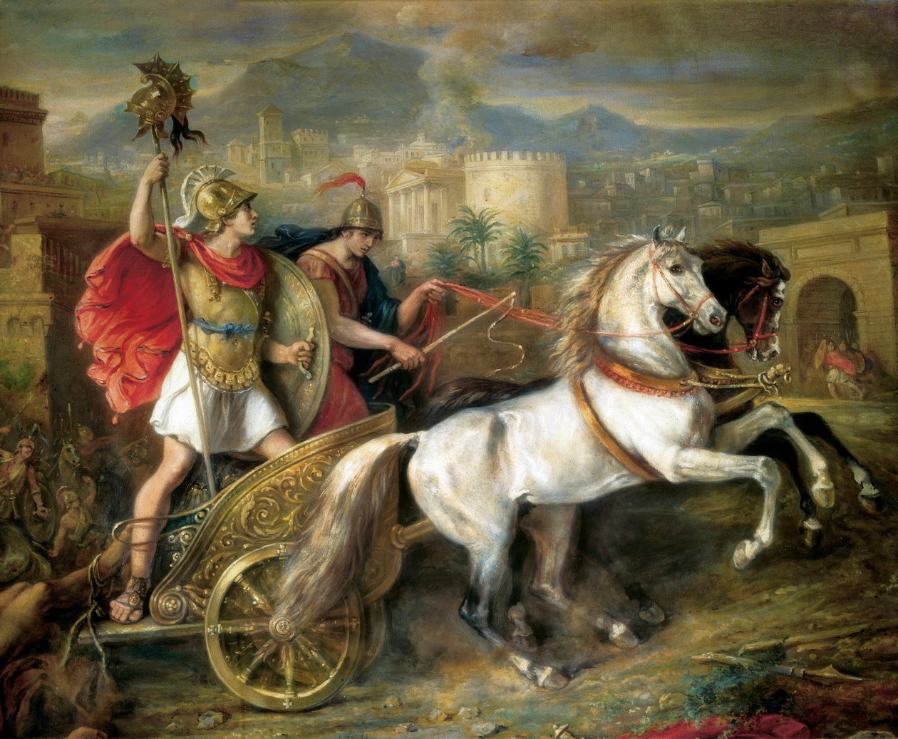Achilles z ciałem Hectora autorstwa Jose Schmitz y Calvet