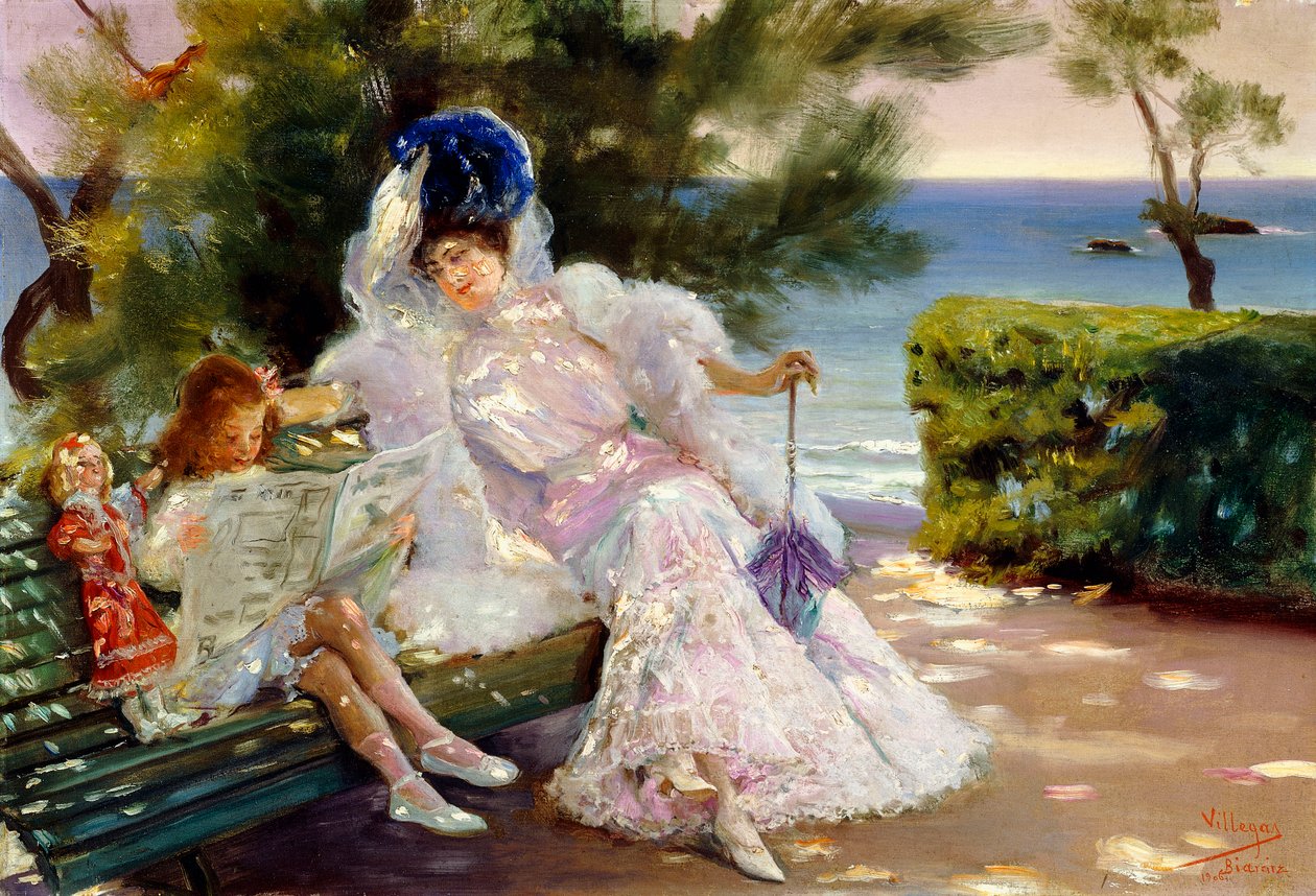 Popołudnie nad morzem, Biarritz autorstwa Jose Villegas Cordero