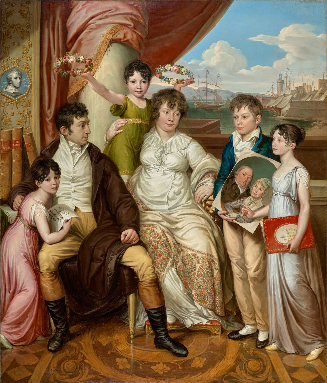 Rodzina hurtownika Johanna Christiana Edlera von Bruchmann autorstwa Josef Abel
