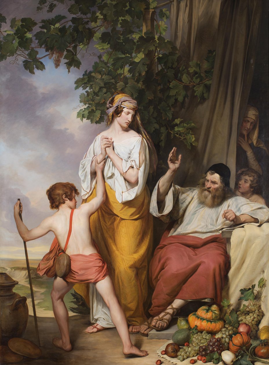 Abraham odrzuca Hagar i Ismaela autorstwa Josef Danhauser