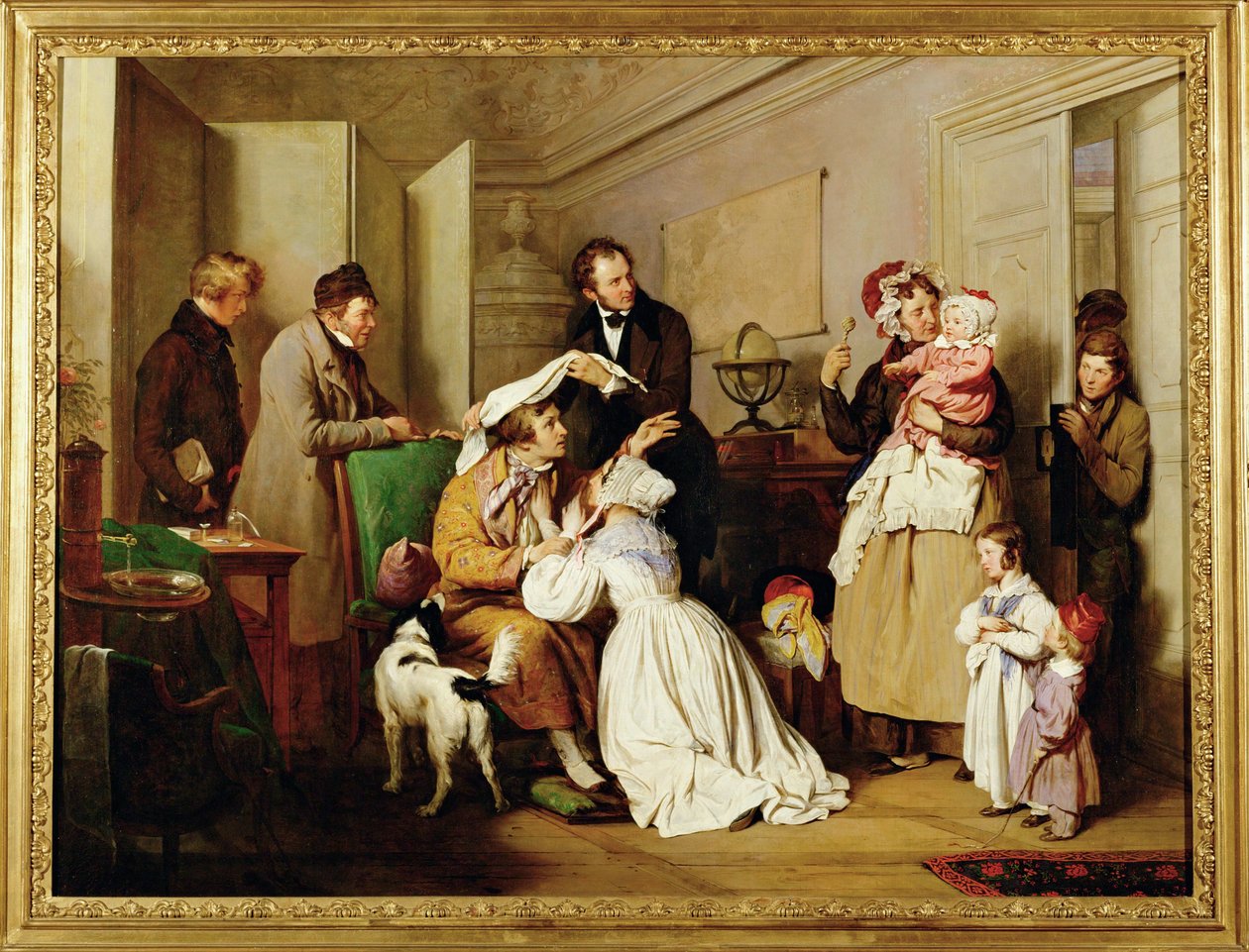 Der Augenarzt - The ophtalmologist ... (obraz na płótnie) autorstwa Josef Danhauser