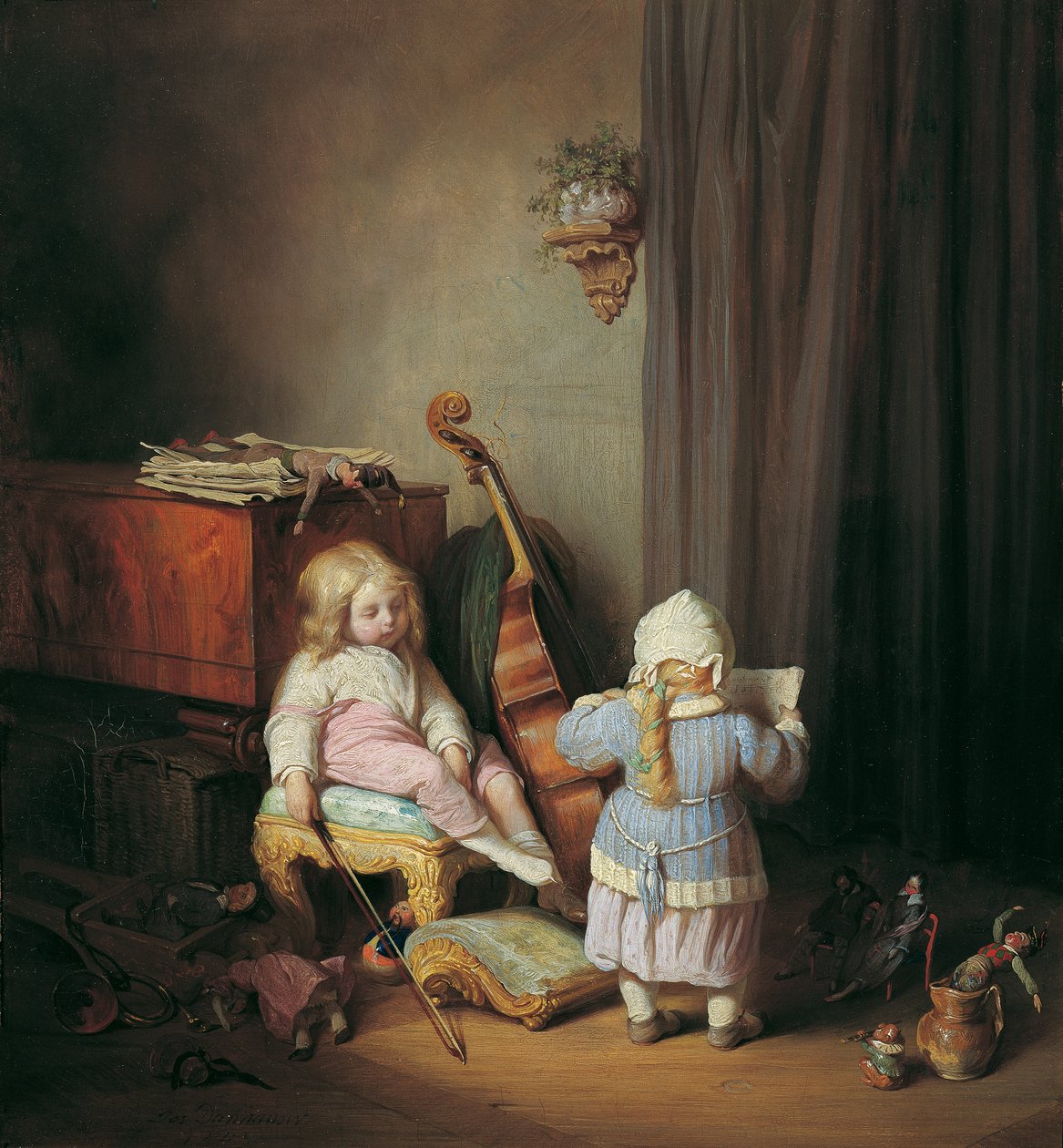 Mali wirtuozi autorstwa Josef Danhauser