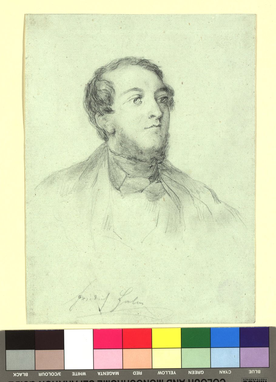 Friedrich Halm (1806-1871), poeta autorstwa Josef Danhauser