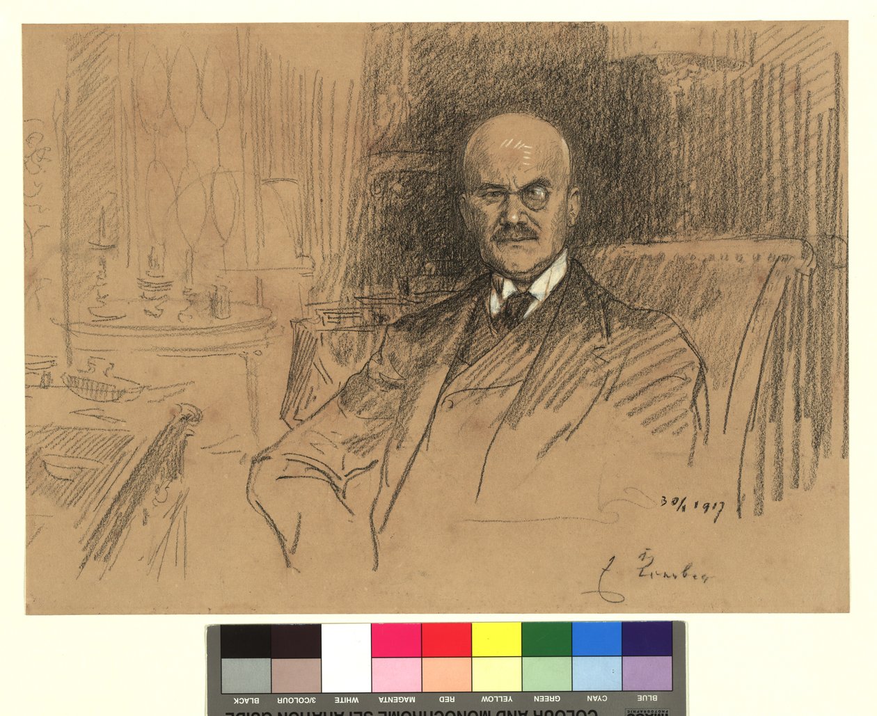 Portret Ernesta von Koerbera, męża stanu autorstwa Josef Engelhart