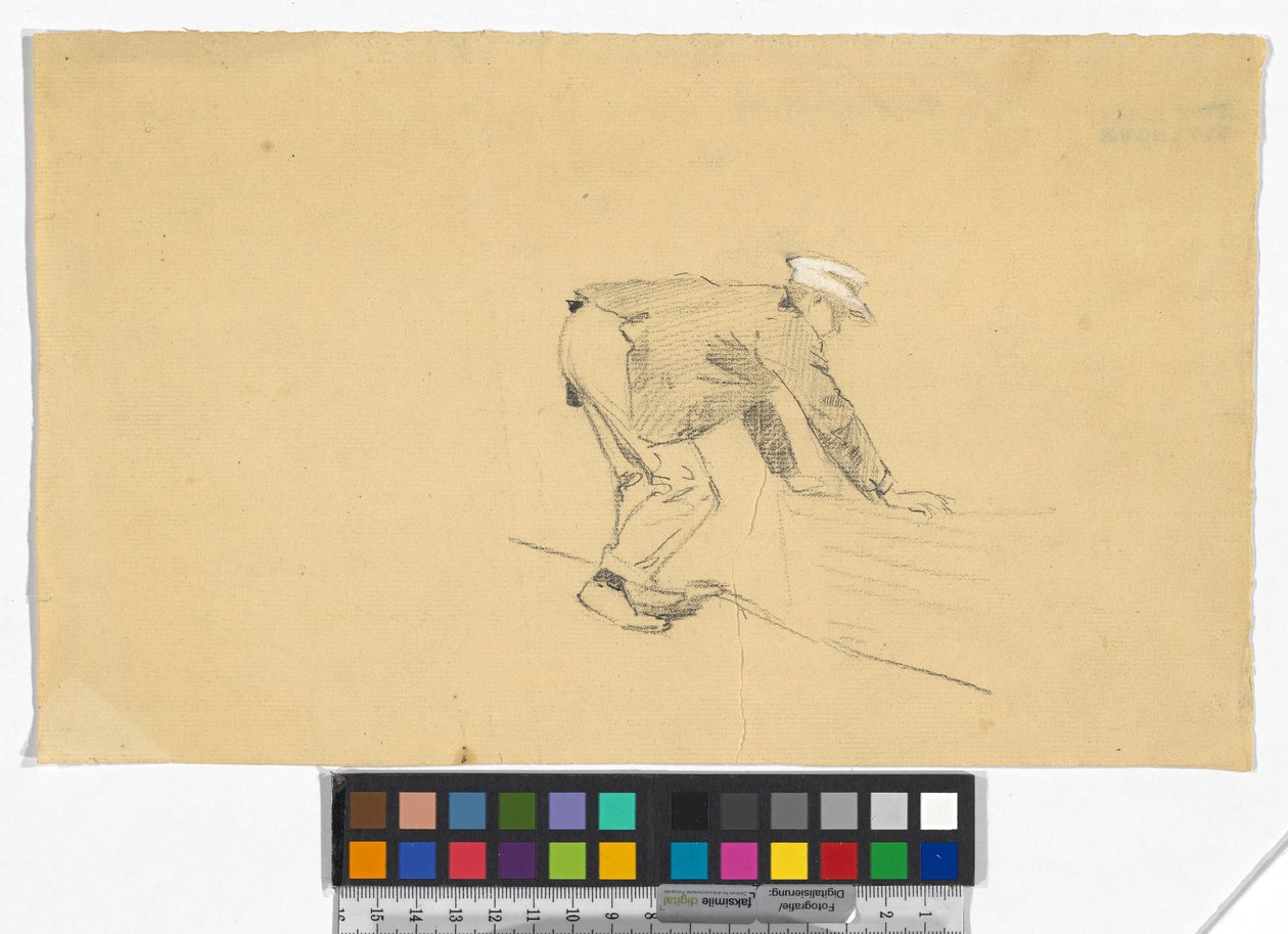 Studie eines Mannes mit Boot autorstwa Josef Engelhart