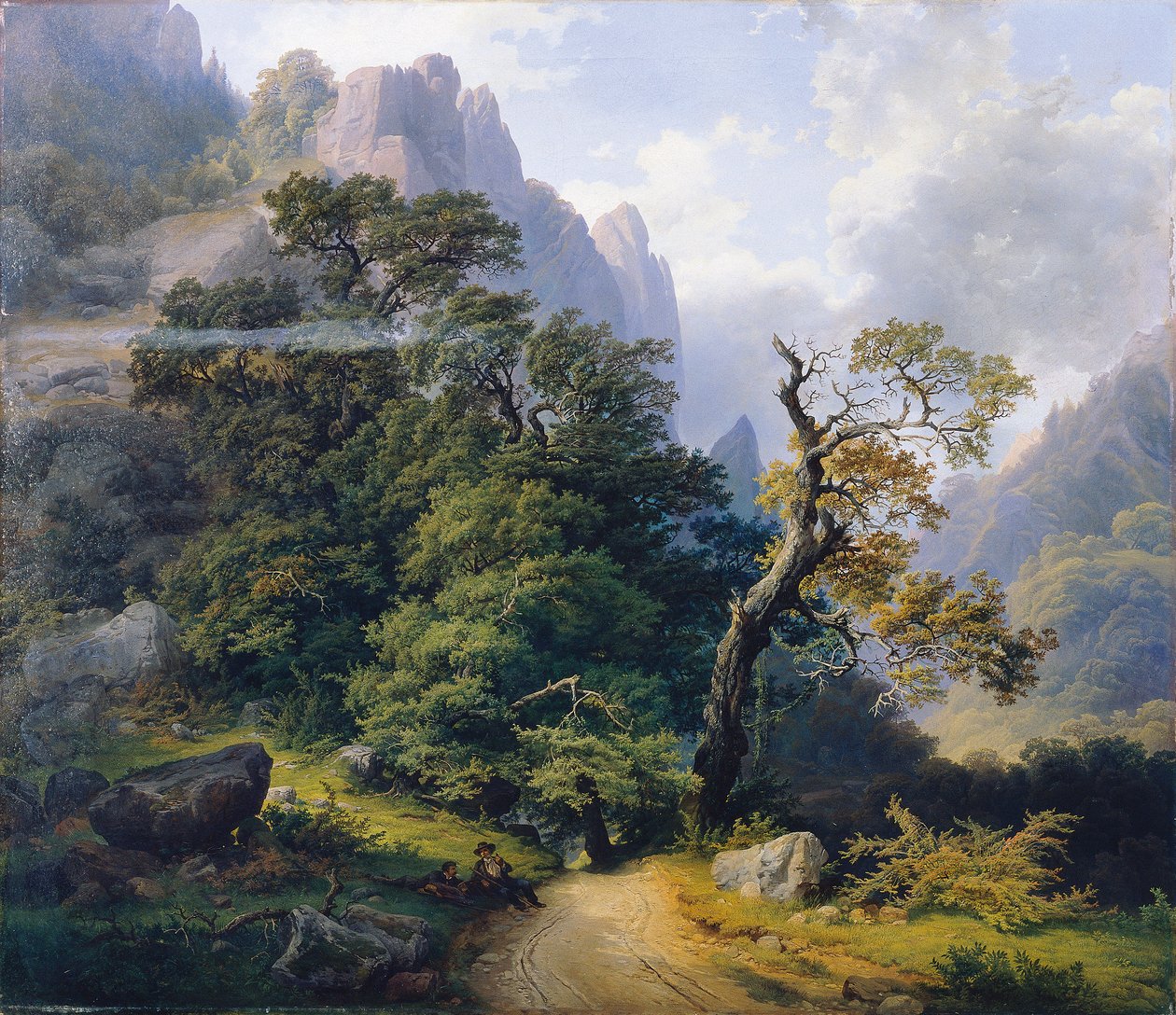 górski krajobraz autorstwa Josef Holzer