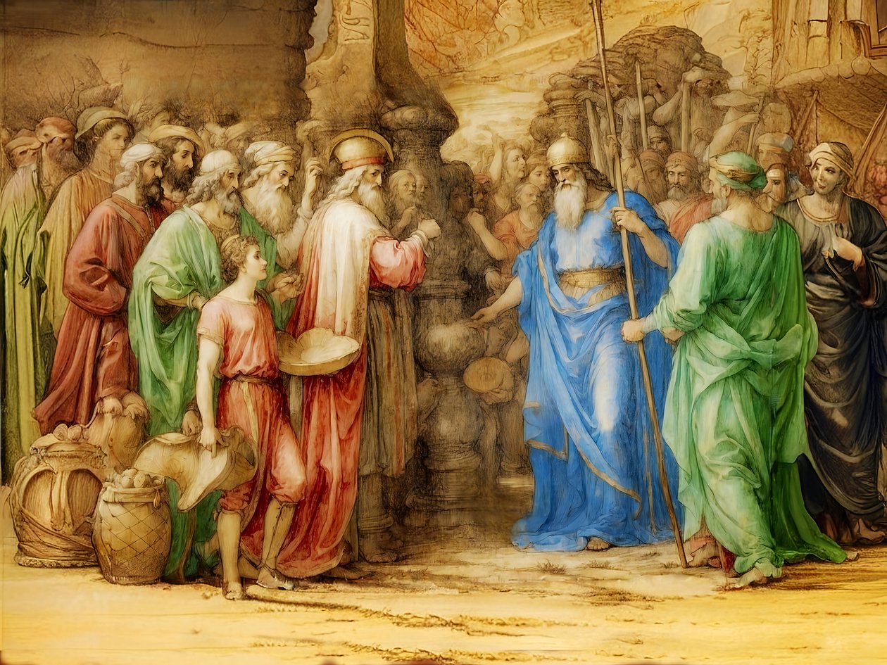 A1_Genesis_23-Abram i Melchizedek autorstwa Josef Johann Michel