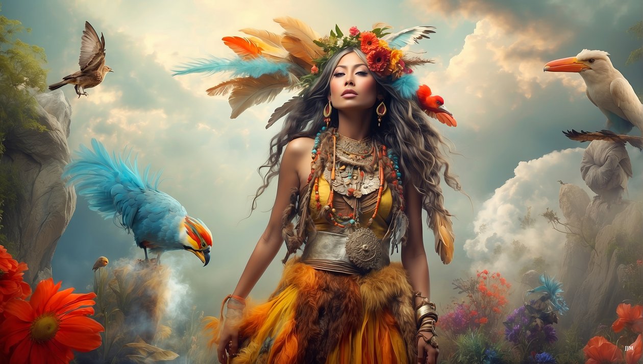 Dreamcore_dreamlike_scene-native american_02 autorstwa Josef Johann Michel
