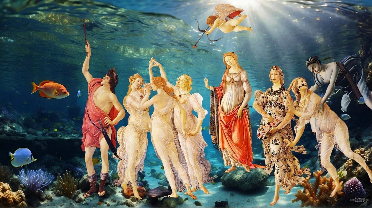 JJM-recreate_Botticelli-S_La Primavera_underwater autorstwa Josef Johann Michel