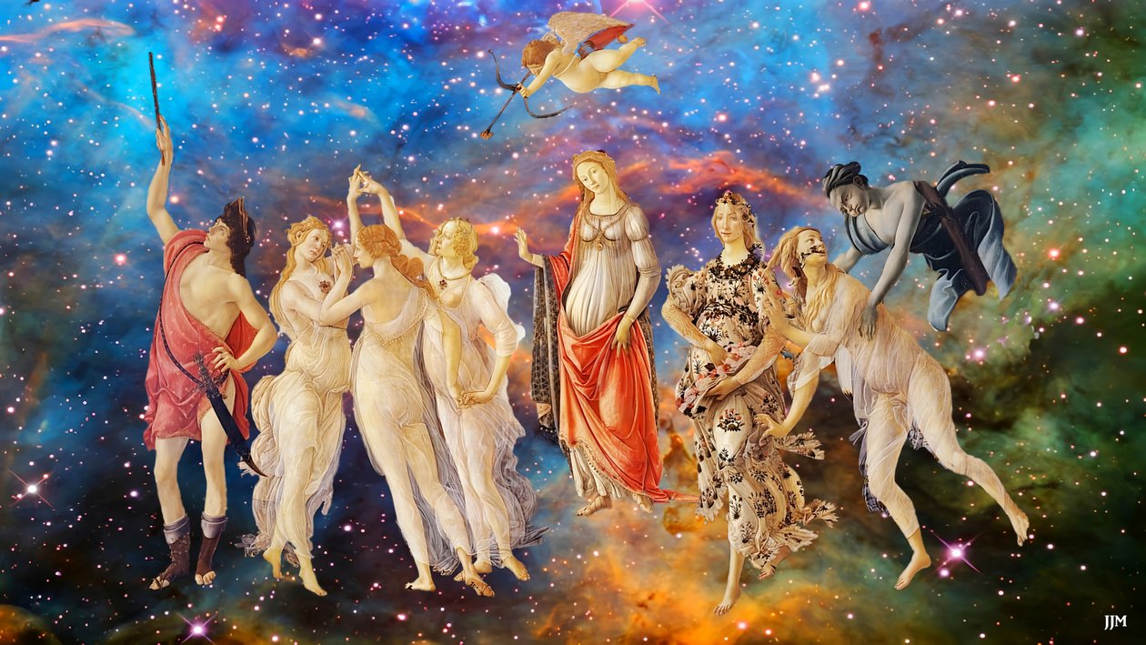 JJM-recreate: Botticelli-S_La Primavera+JWST autorstwa Josef Johann Michel