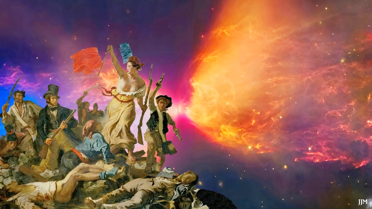 JJM-recreate: Delacroix-F_Liberty for the people+JWST autorstwa Josef Johann Michel