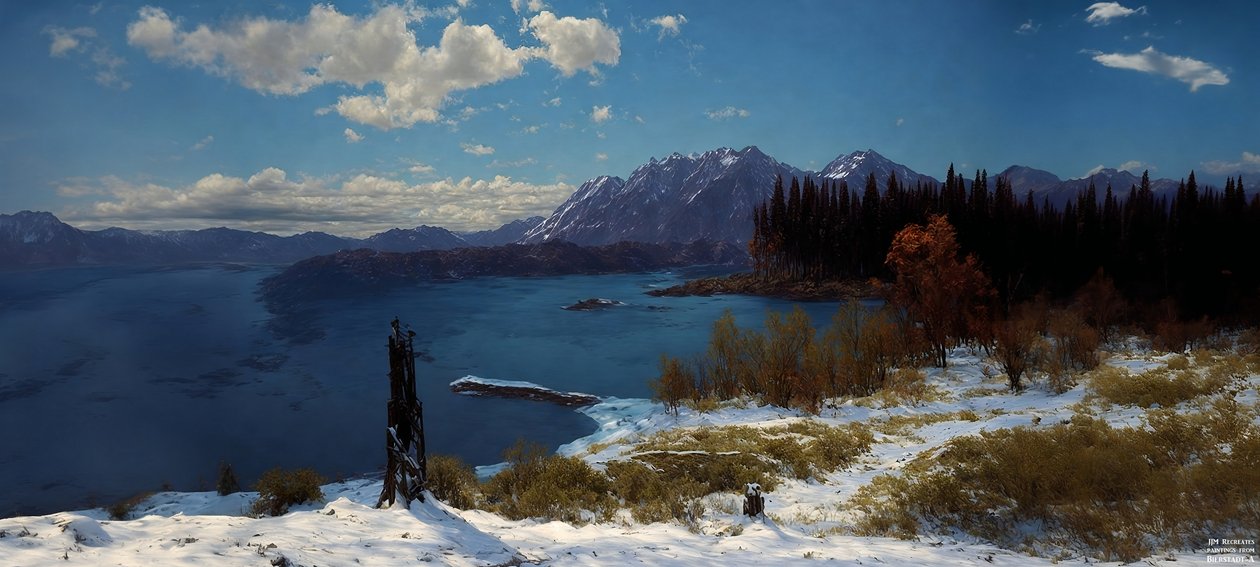 JJM odtwarza Bierstadt-A: Lake Tahoe autorstwa Josef Johann Michel