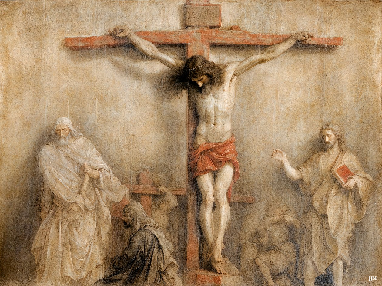 Jesus_on_the_cross_02 autorstwa Josef Johann Michel
