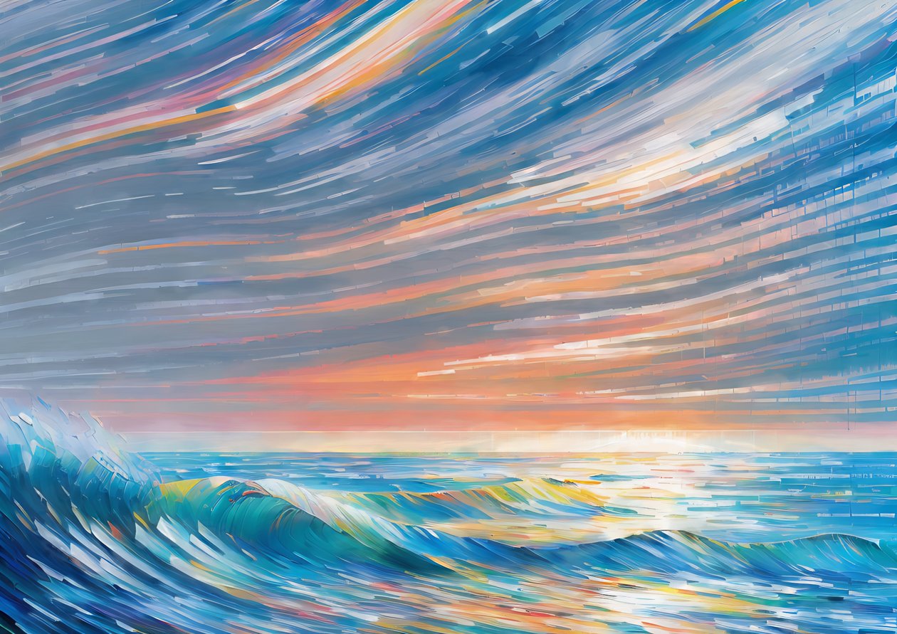 zachód słońca nad oceanem_04 autorstwa Josef Johann Michel