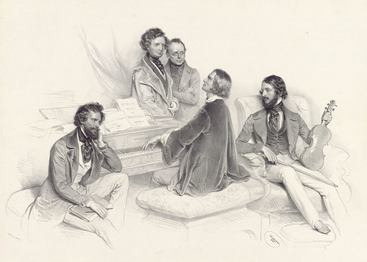 A Matinée at Liszts autorstwa Josef Kriehuber
