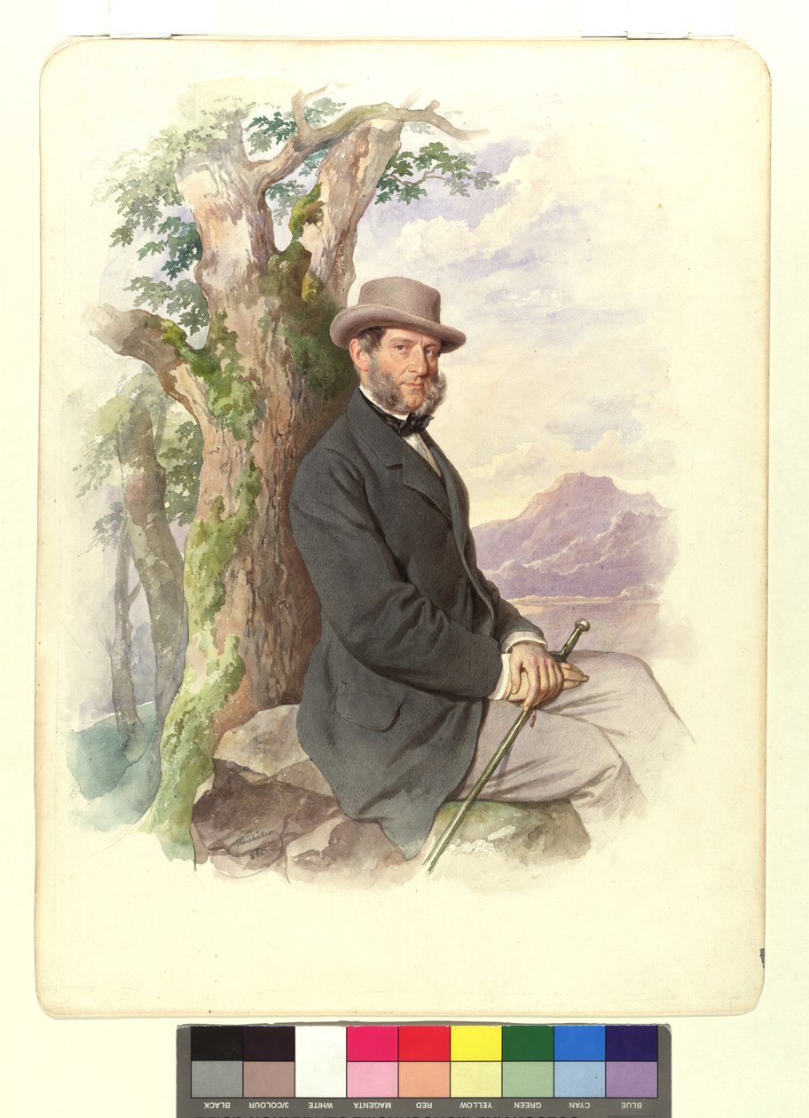 Anton Ritter von Schmerling, prezes Sądu Najwyższego itd. autorstwa Josef Kriehuber