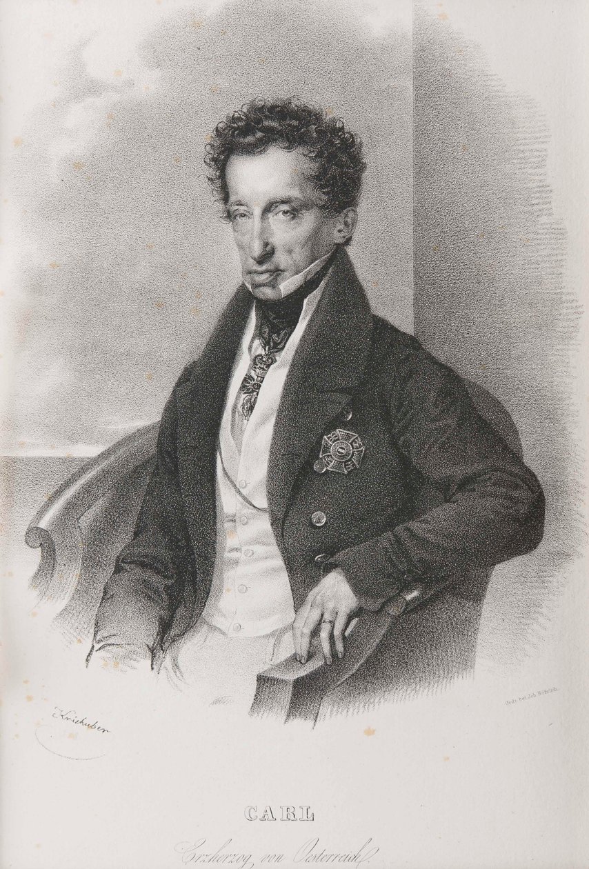 Arcyksiążę Karol Austrii 1771-1847, książę cieszyński. autorstwa Josef Kriehuber