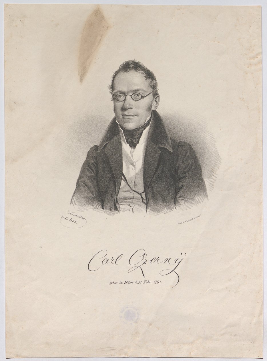 Carl Czerny, urodzony w Wiedniu 21 lut. 1791 autorstwa Josef Kriehuber