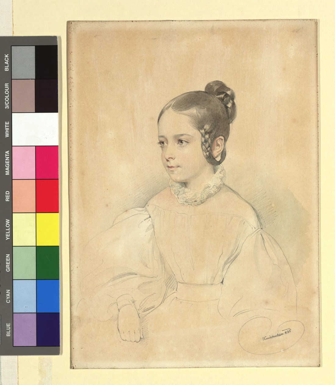 Emilie Kriehuber, córka Josefa Kriehubera (?) autorstwa Josef Kriehuber