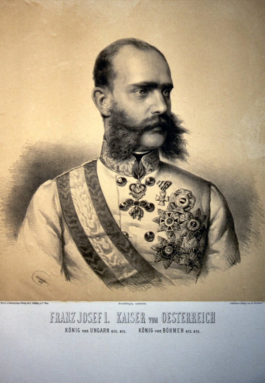 Franz Josef I. 1873 Litho autorstwa Josef Kriehuber