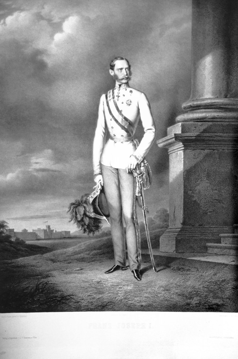 Franz Josef I. Kriehuber ok. 1860 Litho autorstwa Josef Kriehuber