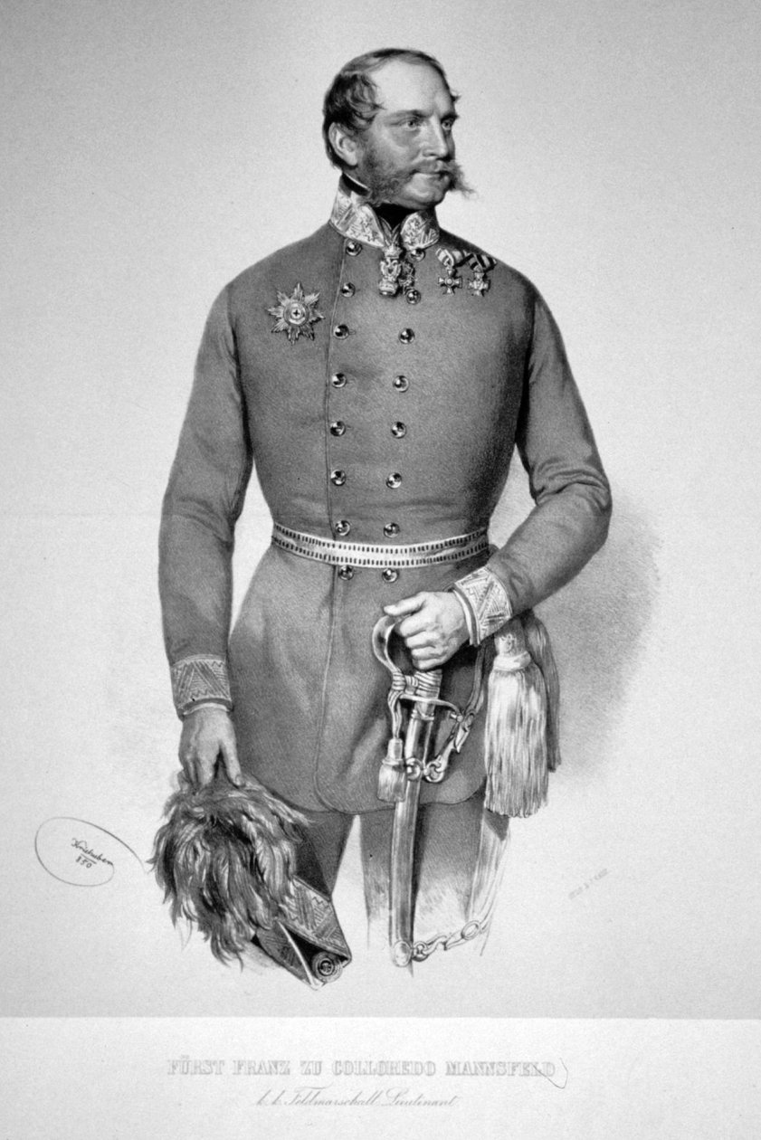 Franz de Paula Colloredo-Mansfeld Litho 3 autorstwa Josef Kriehuber