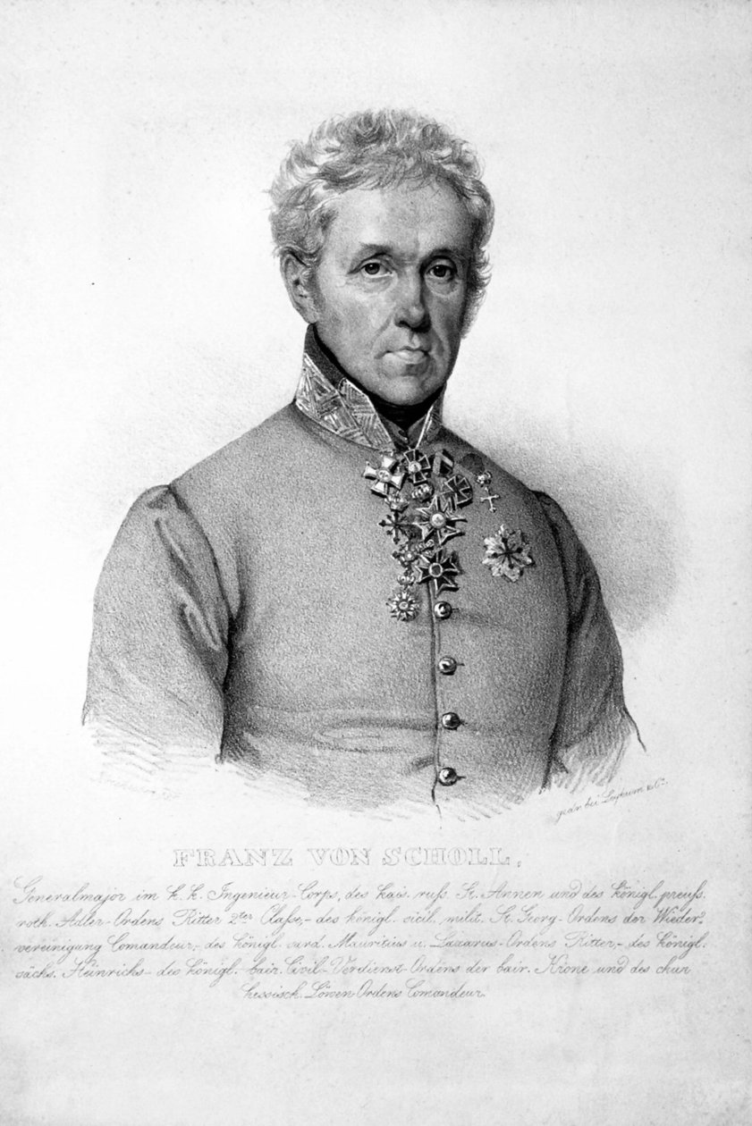 Franz von Scholl Litho autorstwa Josef Kriehuber