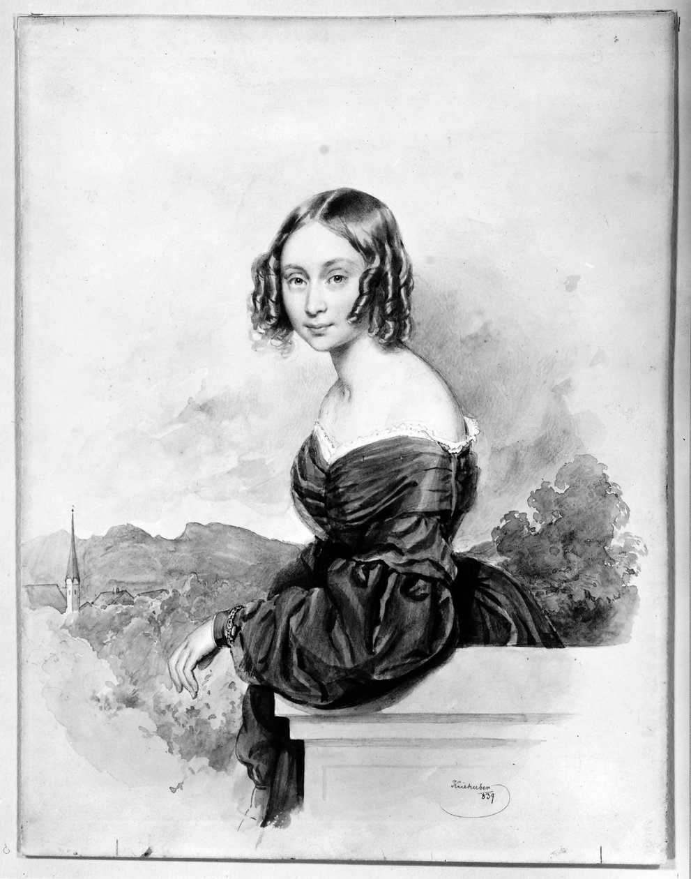 Hrabina Natalia Alexandra von Buxhövden, żona K.G. Löwenhielma autorstwa Josef Kriehuber