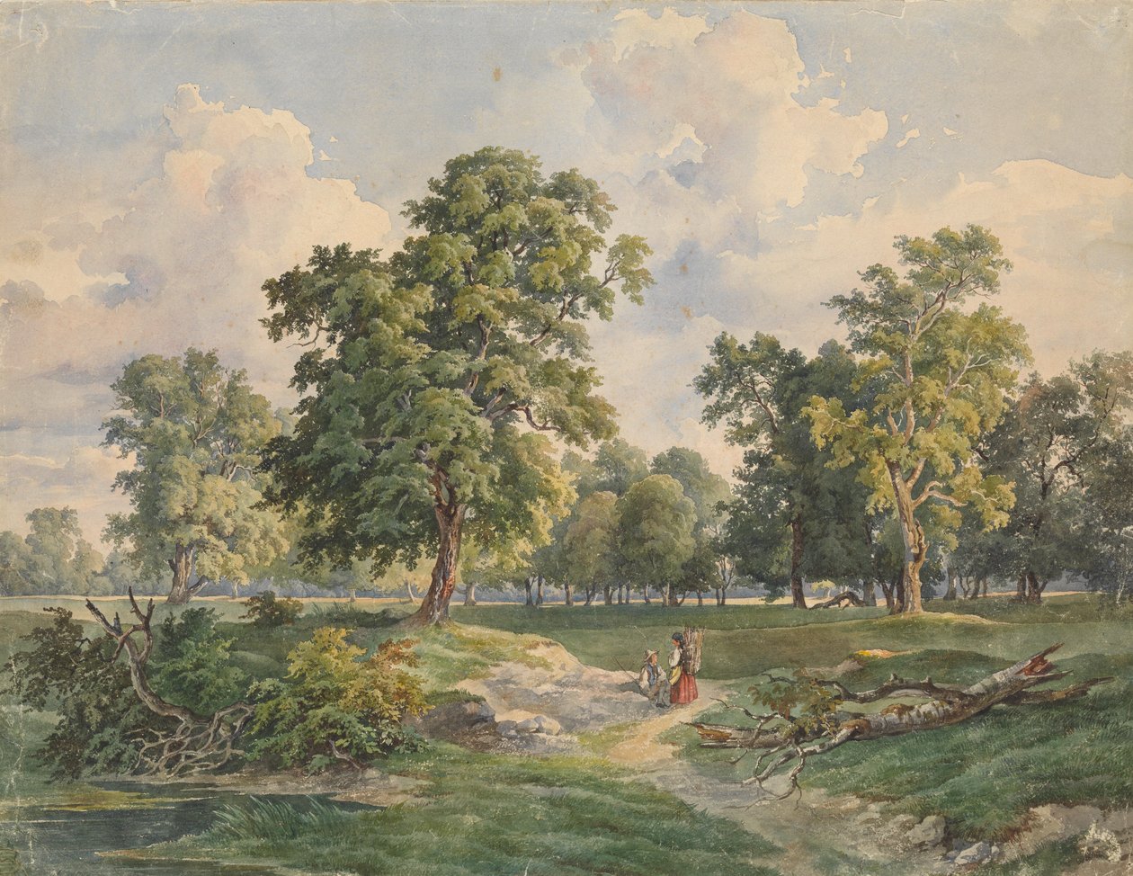 Wielki krajobraz parkowy, Laxenburg autorstwa Josef Kriehuber