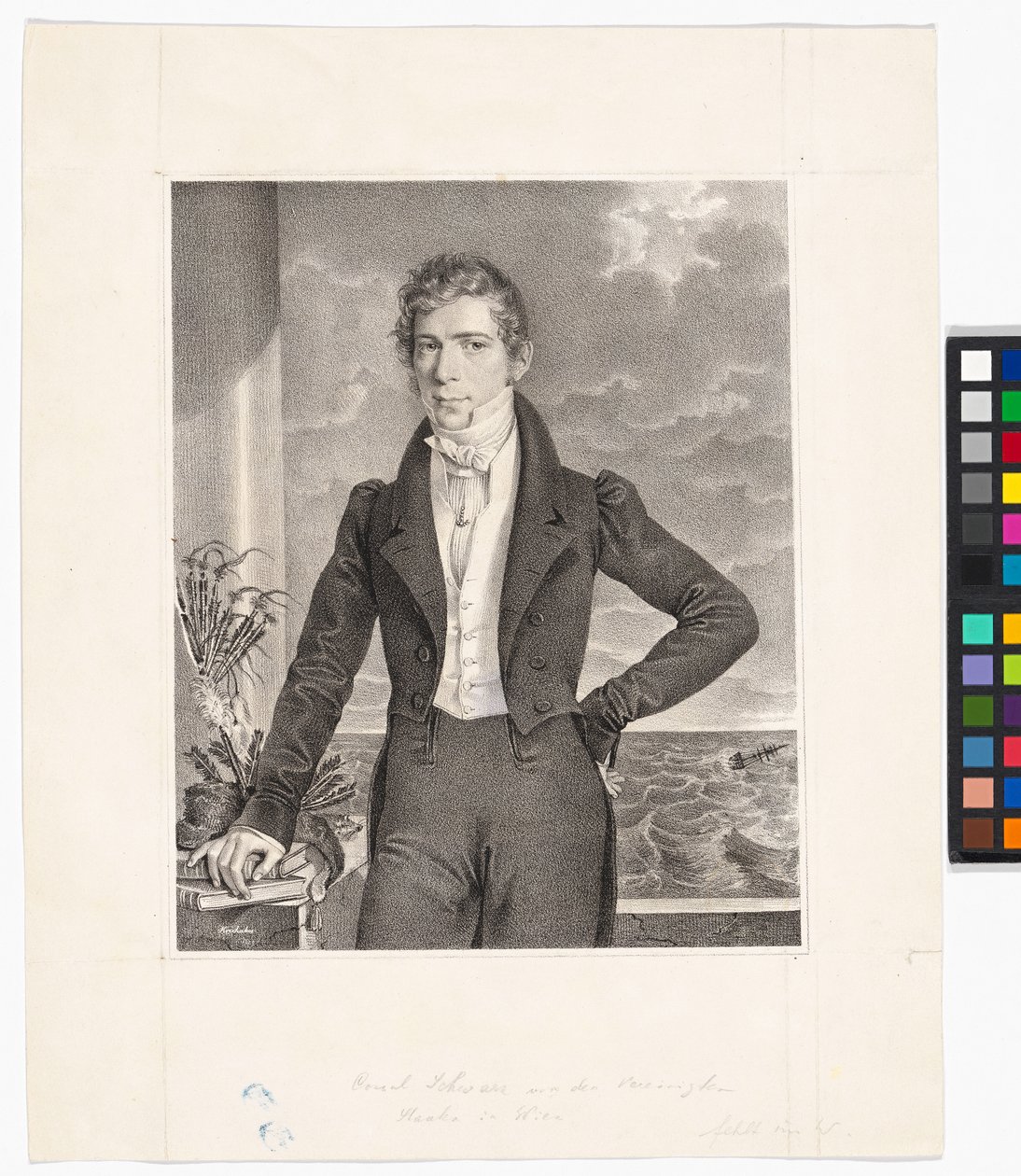 Johann Georg Schwarz (1800–1867, sprzedawca wyrobów tytoniowych) autorstwa Josef Kriehuber