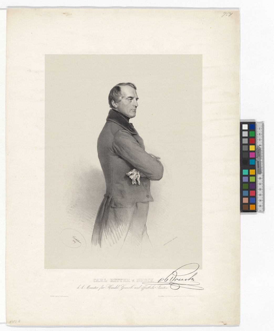 Karl Ludwig, baron von Bruck autorstwa Josef Kriehuber