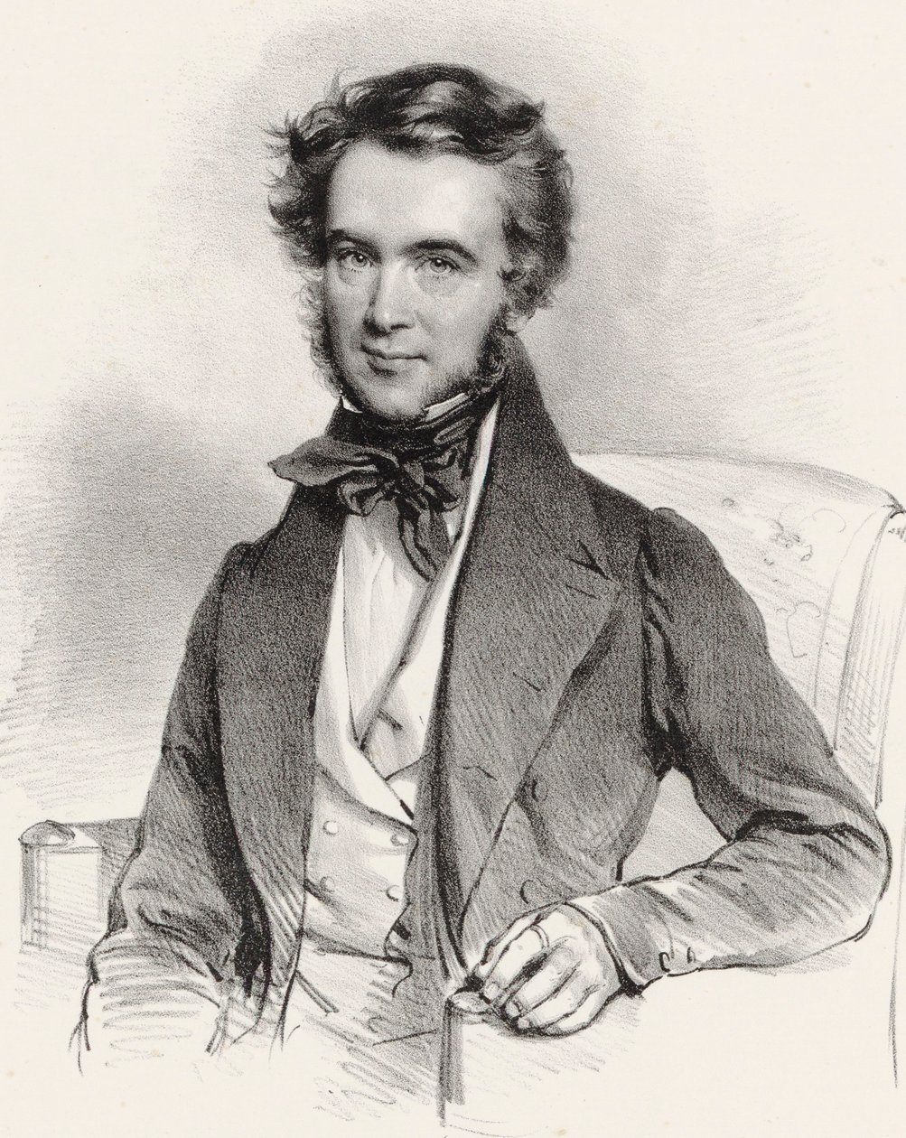 Portret skrzypka i kompozytora Karola Lipiskiego 1790-1861 , 1837. autorstwa Josef Kriehuber