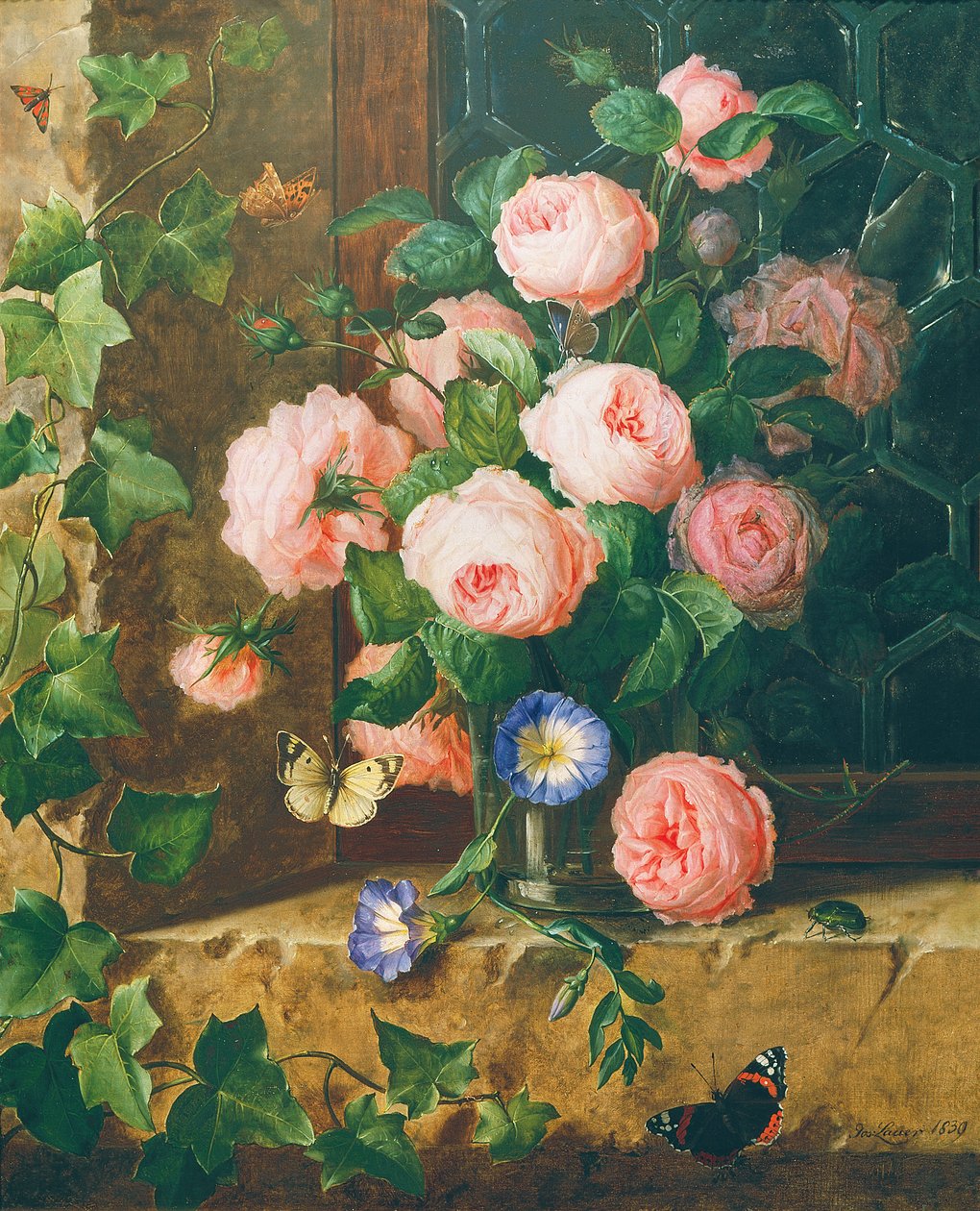 kwiecista martwa natura autorstwa Josef Lauer
