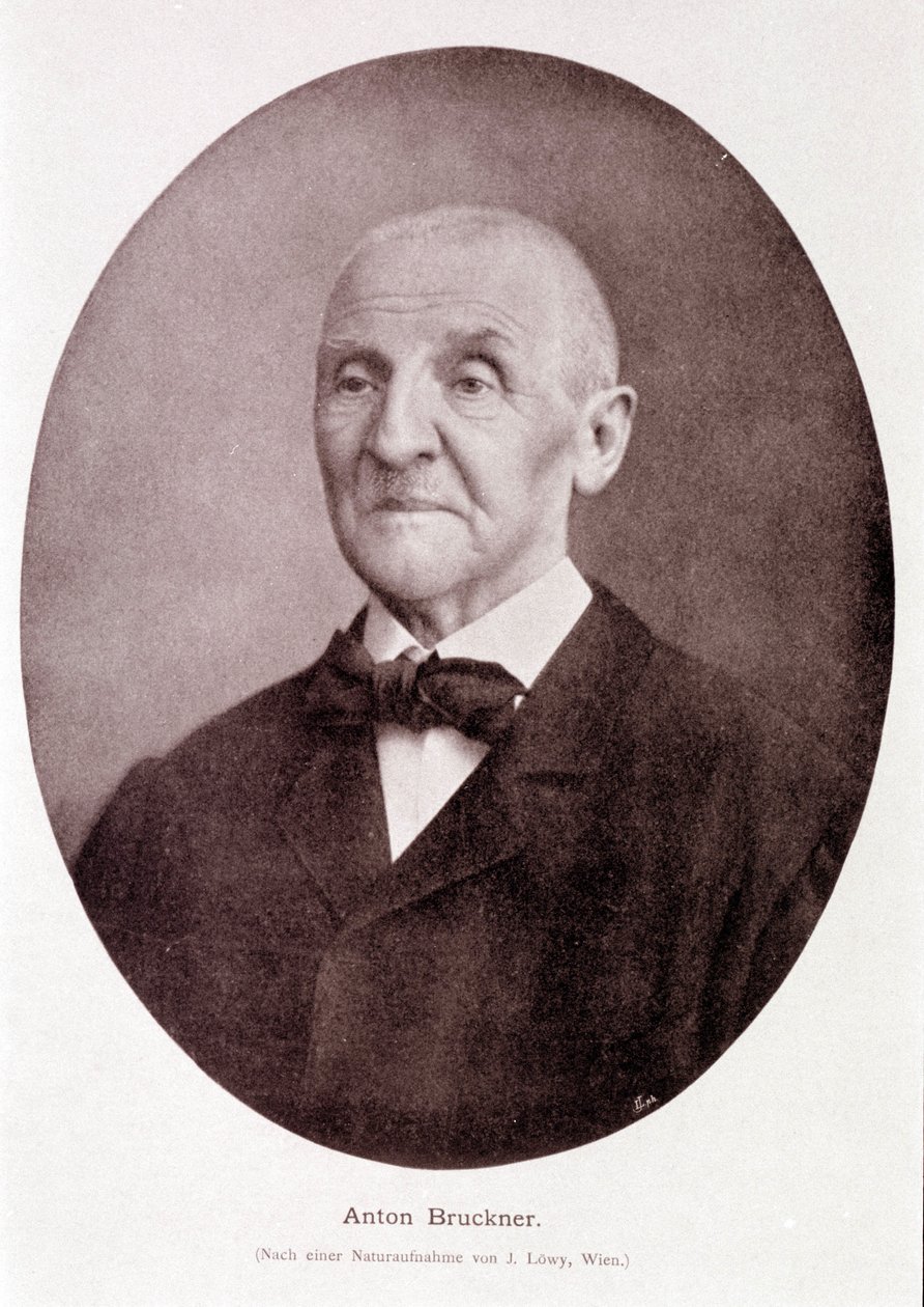Austriacki kompozytor i organista Anton Bruckner (1824 - 1896). autorstwa Josef Löwy