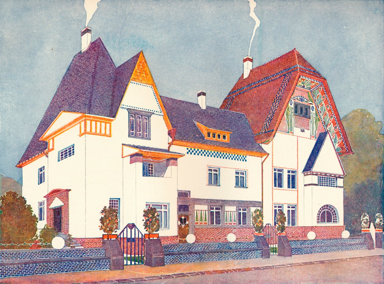 Dom w Darmstadt, proj. prof. Joseph Olbrich, ok. 1900 1901-1902 autorstwa Josef Maria Olbrich
