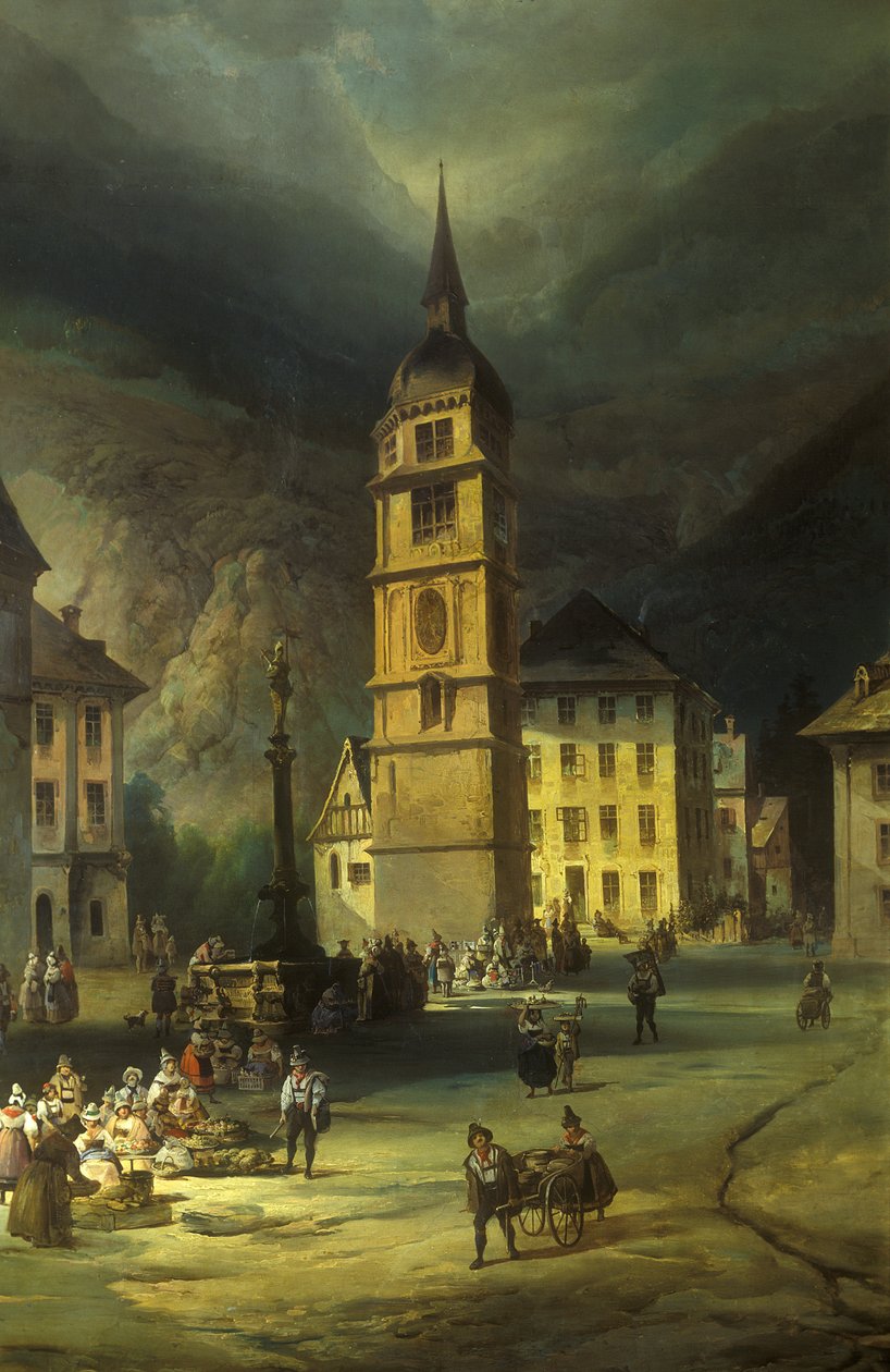Altdorf nad Jeziorem Czterech Kantonów autorstwa Josef Matěj Navrátil
