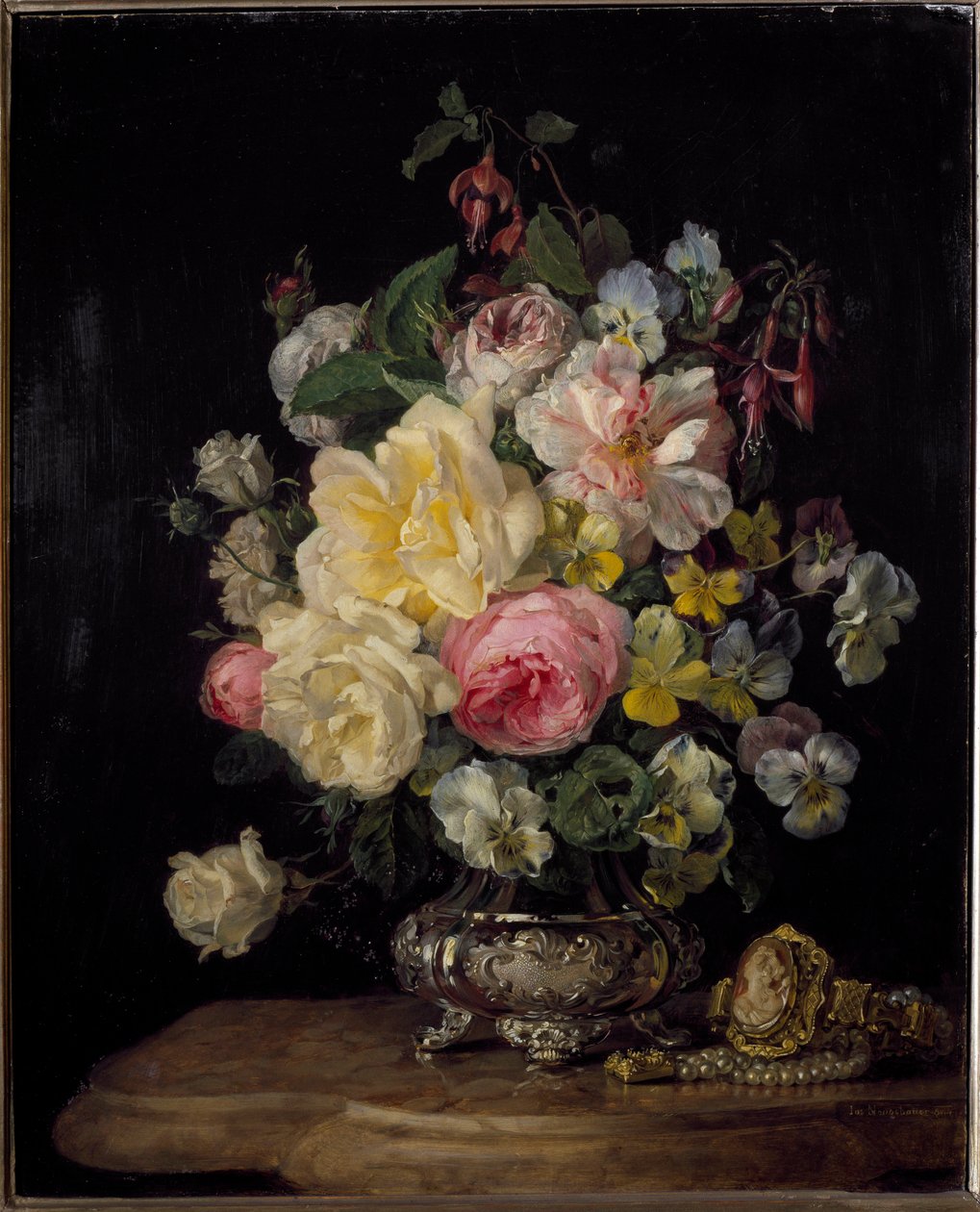 Martwa natura (olej na płótnie) autorstwa Josef Neugebauer