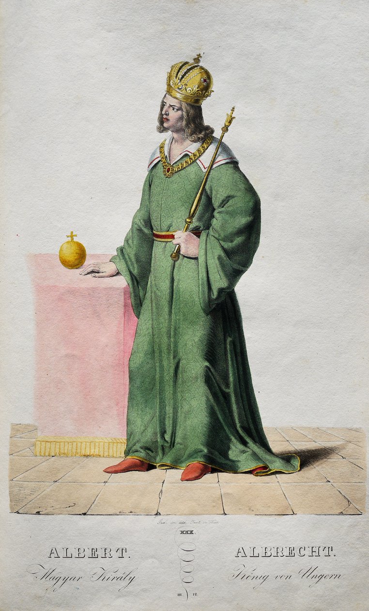 Albert Wielkoduszny 1397-1439, król Węgier i Chorwacji, 1828 autorstwa Josef Nikolaus Kriehuber