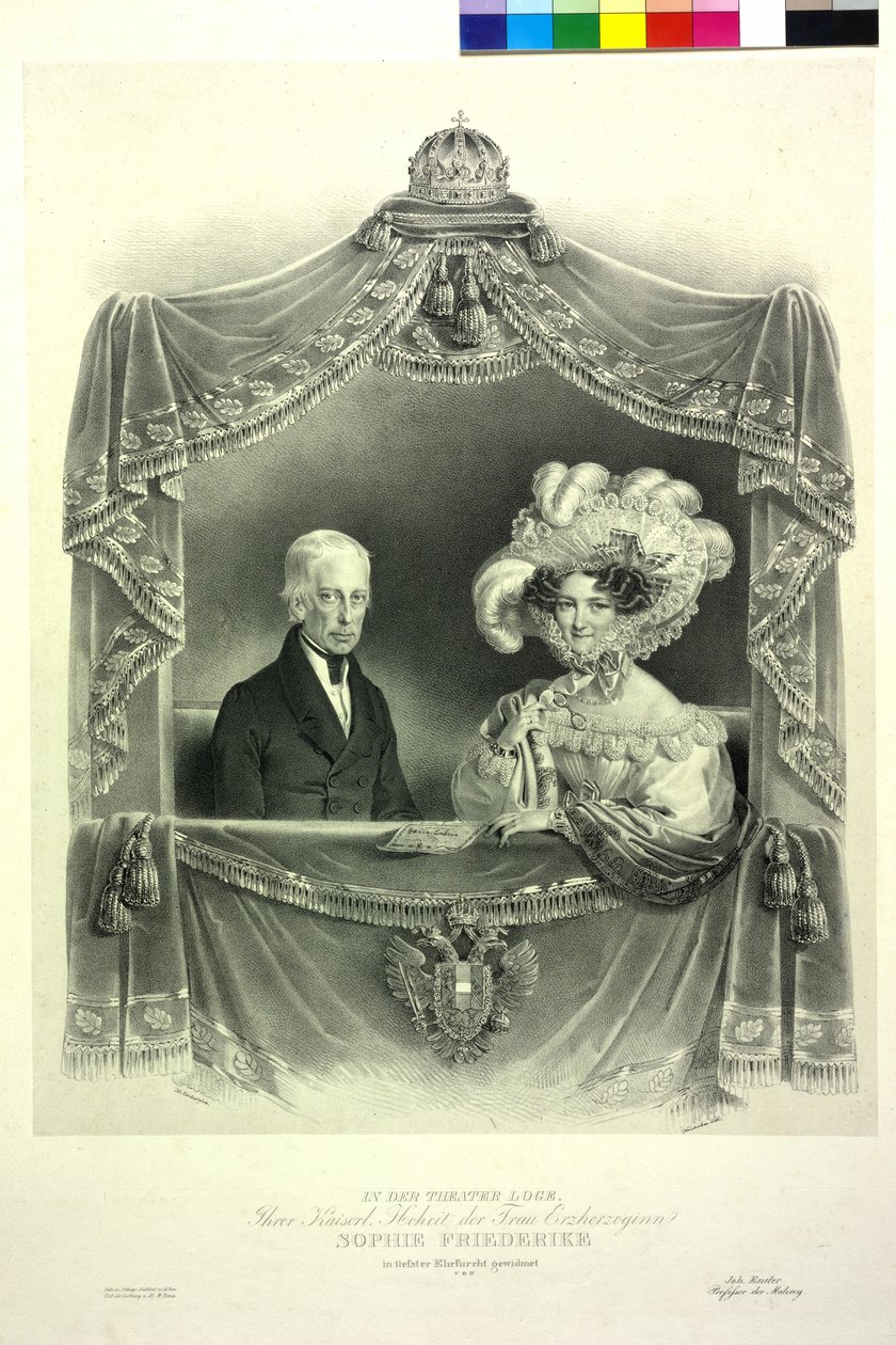 Franciszek II W loży teatralnej autorstwa Josef Nikolaus Kriehuber