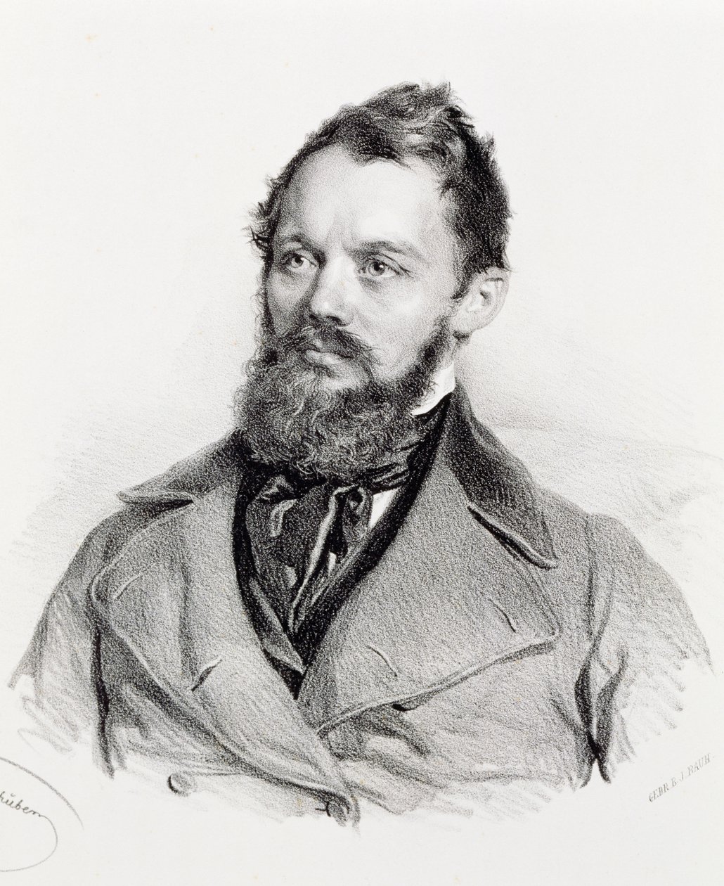 Portret Heinricha Laubego (Sprottau autorstwa Josef Nikolaus Kriehuber