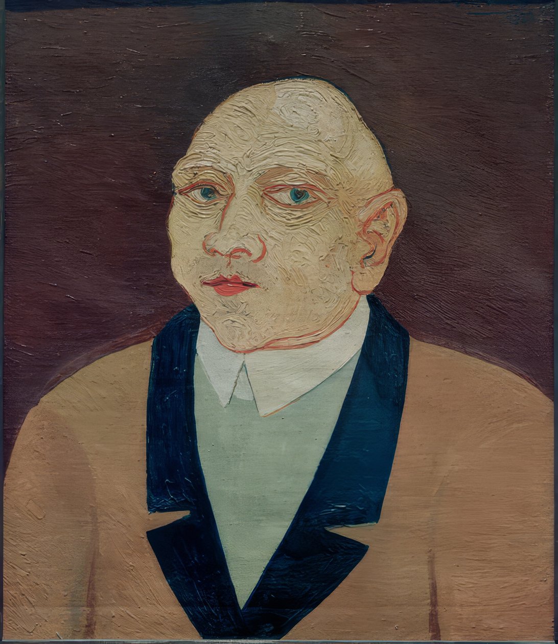 Mężczyzna w żółtej kurtce autorstwa Josef Scharl