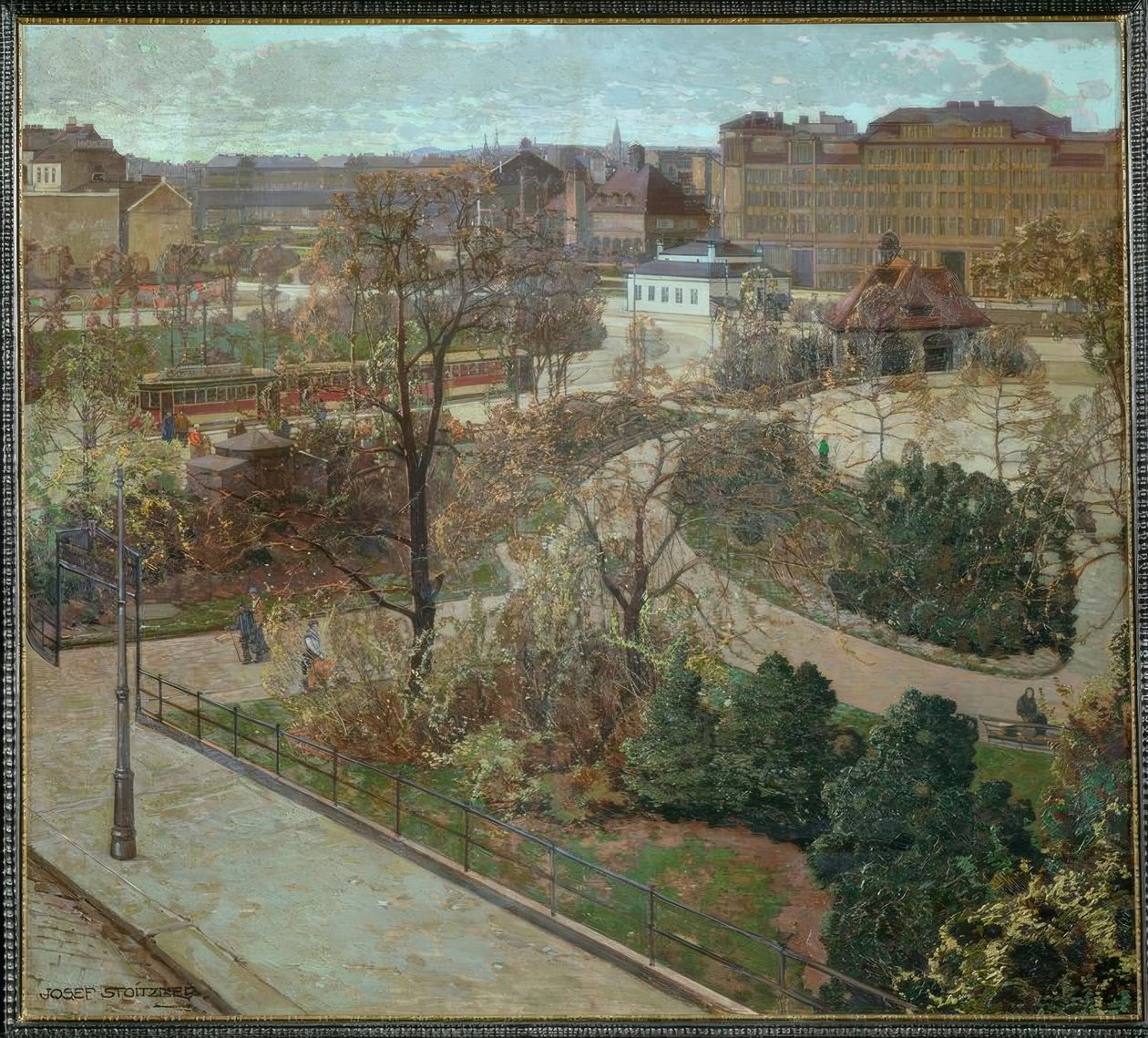 Park Sankt Johanns wczesną wiosną autorstwa Josef Stoitzner
