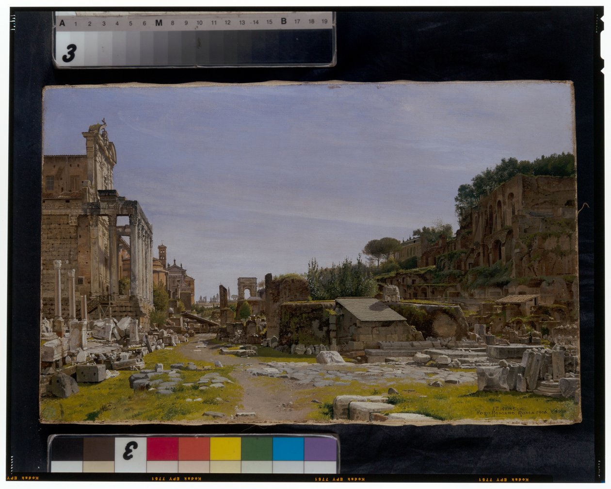 Dwa spojrzenia na Forum Romanum autorstwa Josef Theodor Hansen