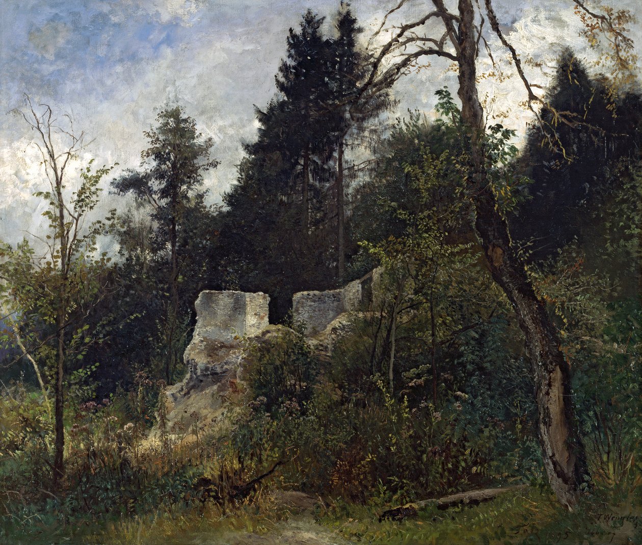 Krajobraz z ruinami autorstwa Josef Wenglein