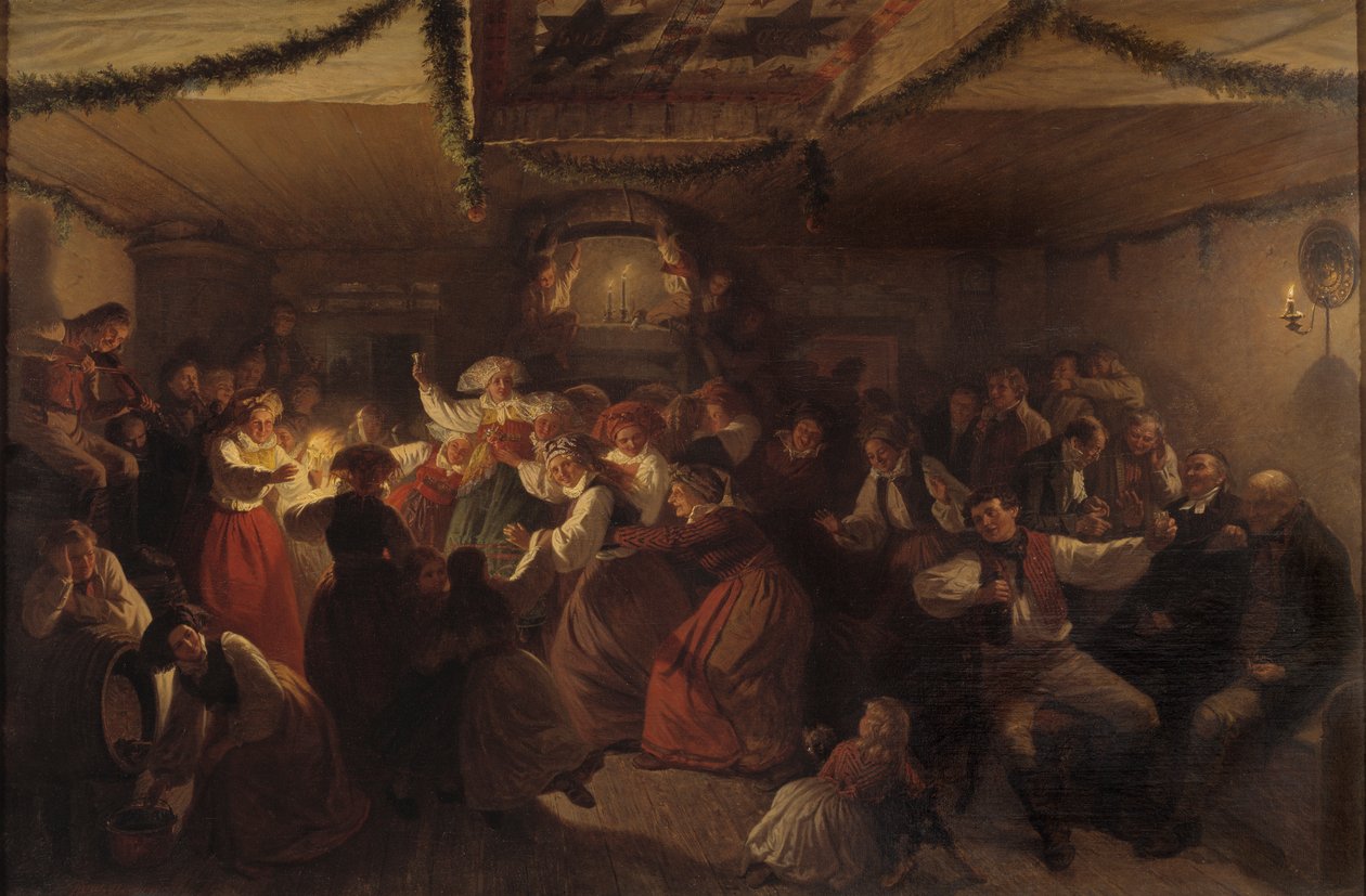 Ślub w Vingåker, 1857. autorstwa Josef Wilhelm Wallander
