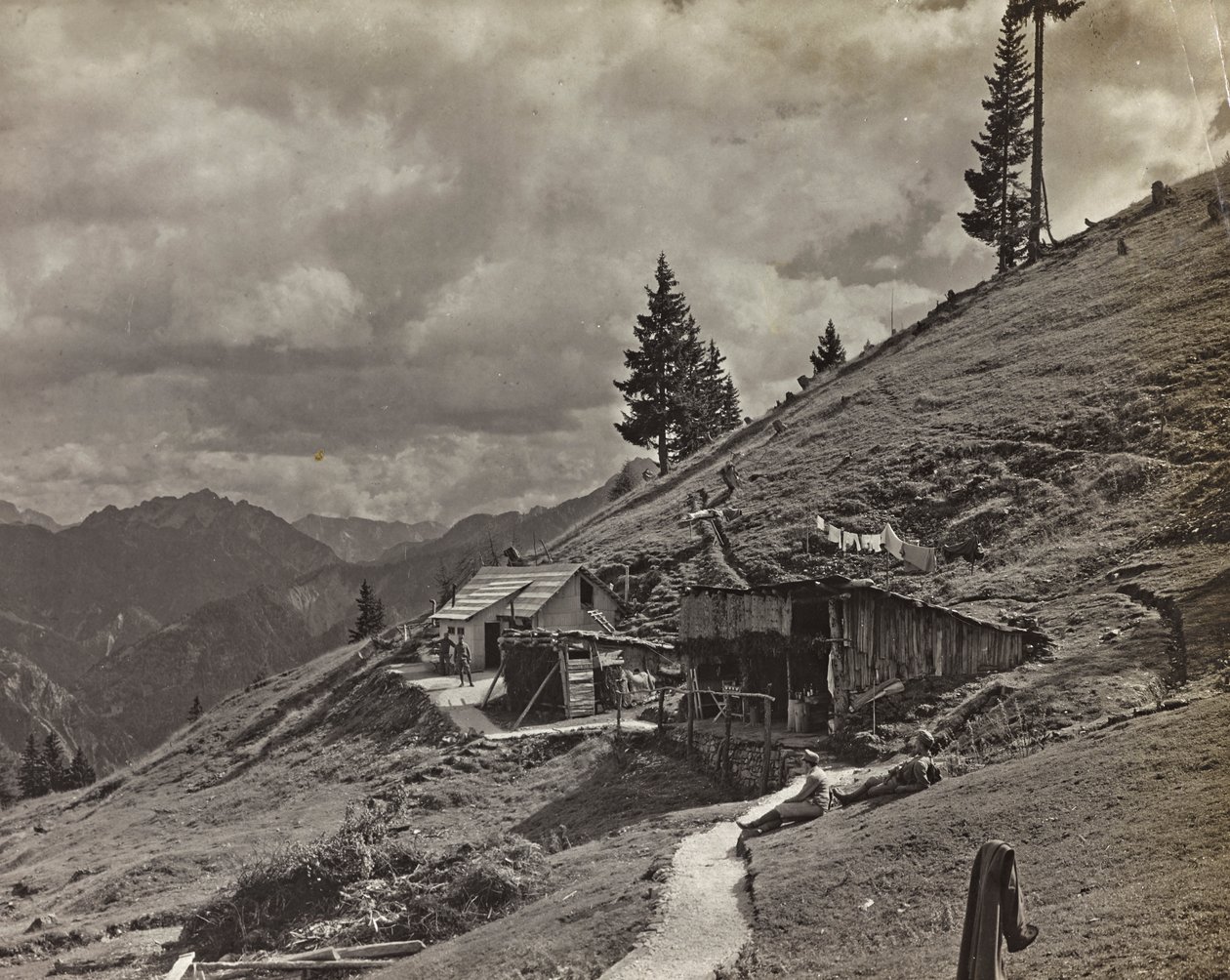 Album "Moja wojna światowa - wspomnienia Frontu Południowo-Zachodniego w Karyntii, Włochy, Trentino-Alto Adige) 31.03.1915-12.11.1918 - Josef Zohles Vienna": koszary wojskowe w Al. autorstwa Josef Zohles