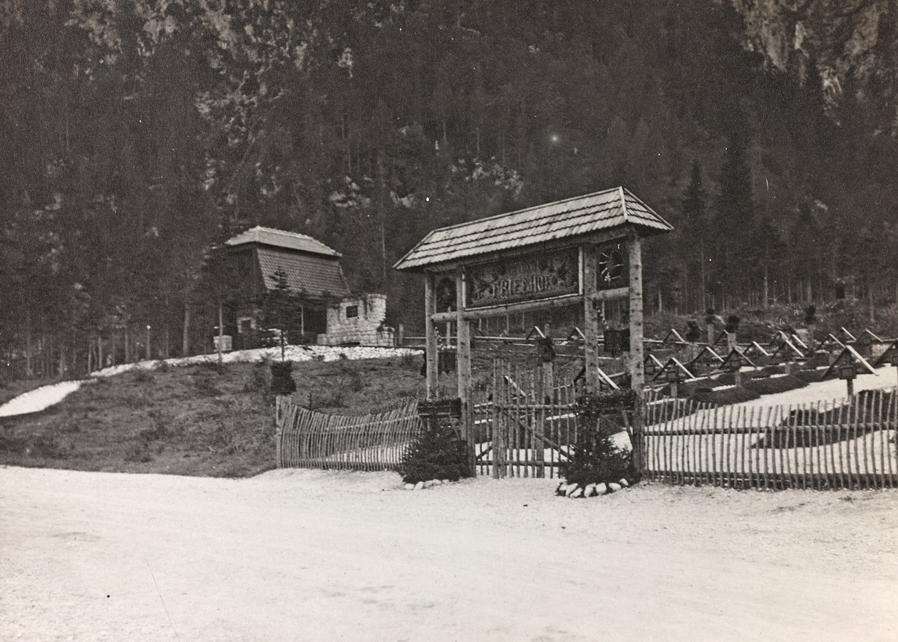 Album "Moja wojna światowa - wspomnienia Frontu Południowo-Zachodniego w Karyntii, Włochy, Trentino-Alto Adige) 31.03.1915-12.11.1918 - Josef Zohles Wiedeń": cmentarz wojskowy w Seisse autorstwa Josef Zohles
