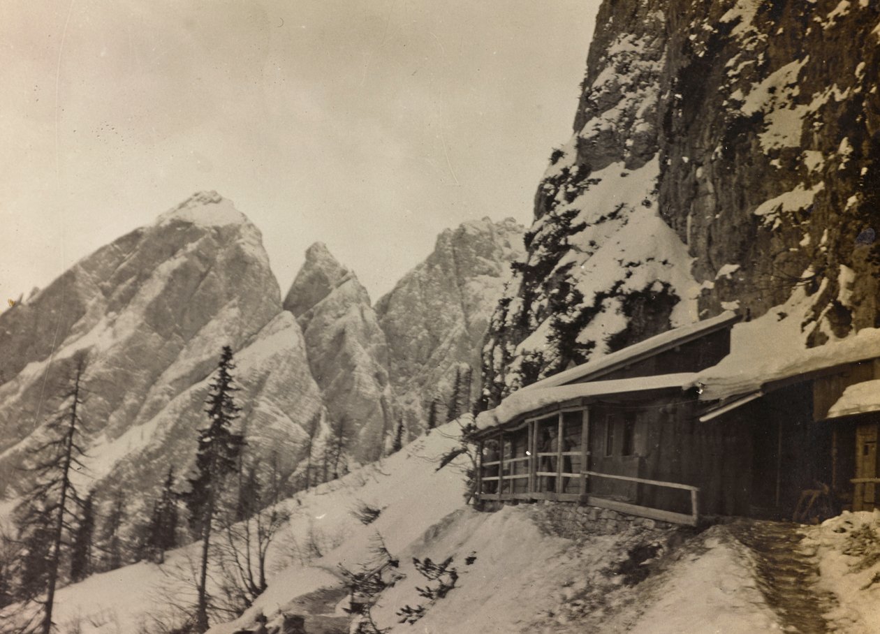 Album "Moja wojna światowa - wspomnienia Frontu Południowo-Zachodniego w Karyntii, Włochy, Trentino-Alto Adige) 31.03.1915-12.11.1918 - Josef Zohles Vienna": koszary w Al. autorstwa Josef Zohles