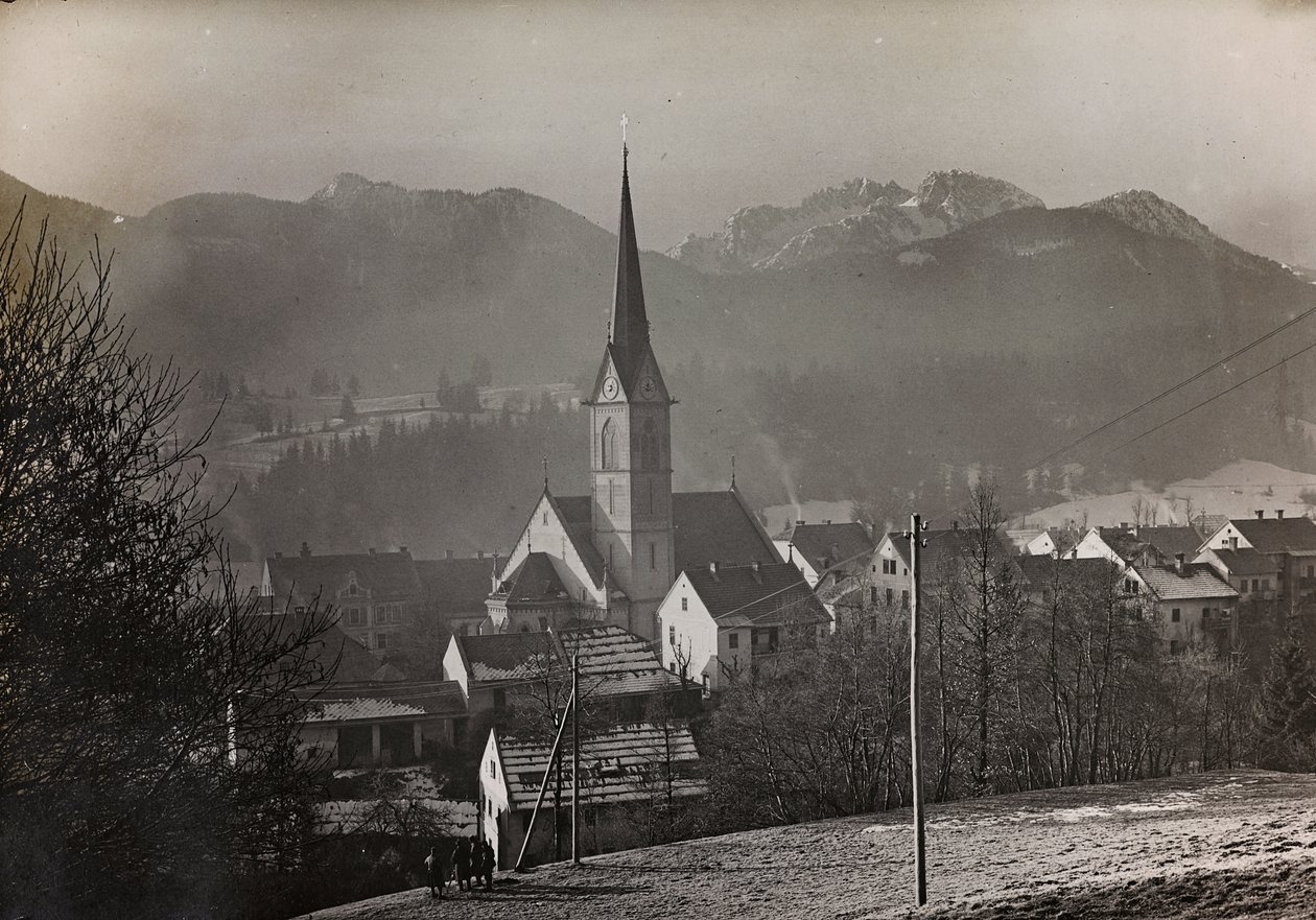 Album "Moja wojna światowa - wspomnienia frontu południowo-zachodniego w Karyntii, Włochy, Trentino-Alto Adige) 31.03.1915-12.11.1918 - Wiedeń Josefa Zohlego": widok Hermagor-Pressegger autorstwa Josef Zohles